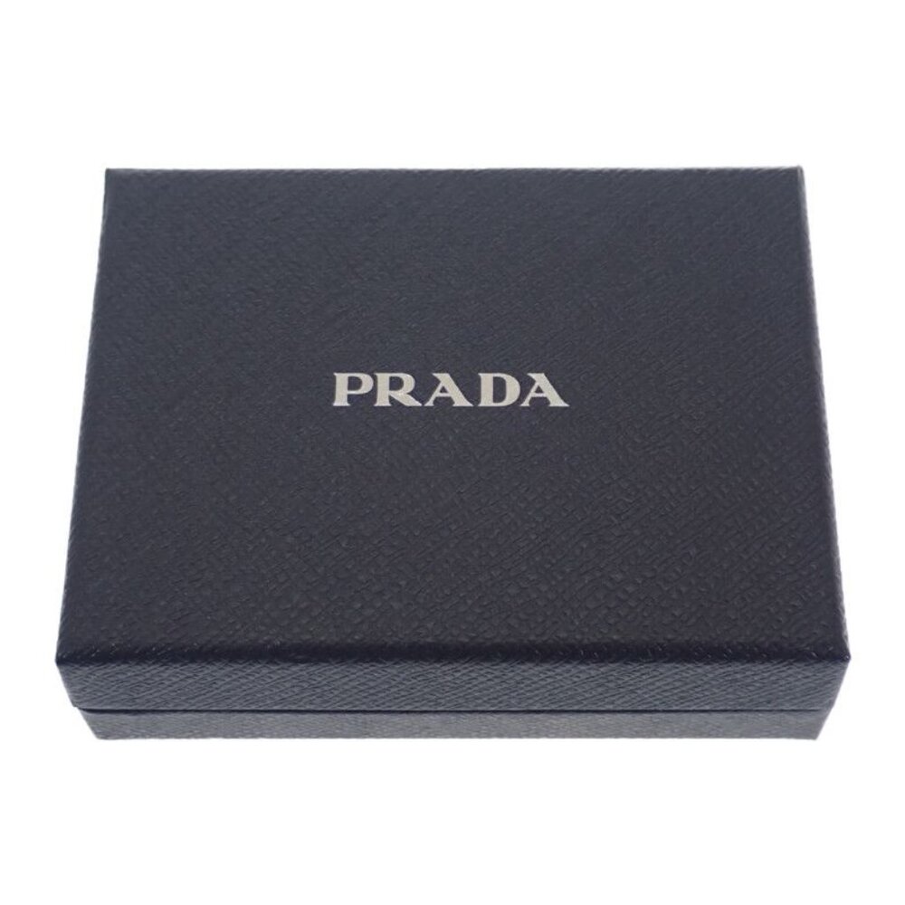 Prada Saffiano Triangle 1 Mc110 qhh f0 ozx Card Case Saffiano Light Blue Silver - Picture 7 of 8